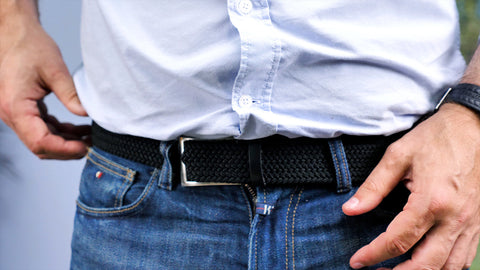 Ceinture extensible Tressée pour homme - Livraison Offerte