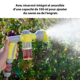 Pistolet à eau haute pression avec 8 types de jets - Livraison offerte
