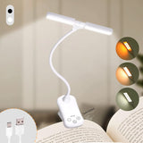 Lampe de lecture portable à double tête avec 14 LED rechargeable USB - Livraison offerte