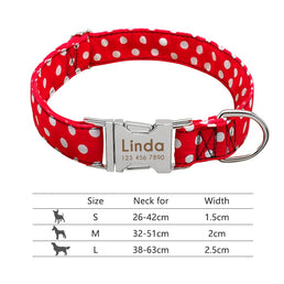 Collier personnalisé réfléchissant en nylon pour chien avec gravure de vos coordonnées - Livraison Offerte