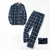 Pyjama à carreaux en coton pour homme - Livraison offerte