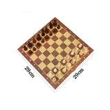 Jeu d'échecs en bois pliant magnétique avec feutre - Livraison offerte