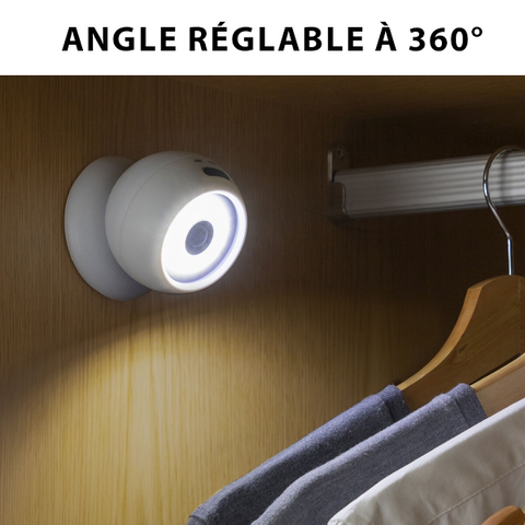 1 lampe LED magnétique avec capteur de mouvement achetée = 1 lampe LED magnétique avec capteur de mouvement offerte - Livraison offerte